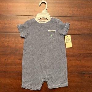 New Ralph Lauren Baby Boys Cotton Polo Stripe Shortall